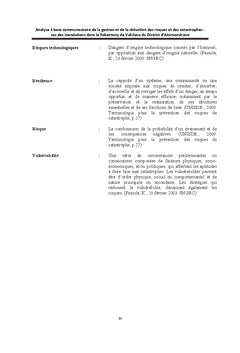 Analyse A base communautaire de la GRC: cas des inondations