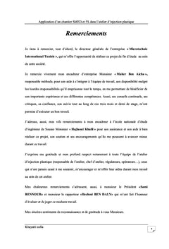 Application d'un chantier SMED/5S dans l'atelier d'injection plastique