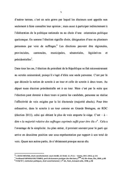 La légitimité du président élu au premier tour en RDC