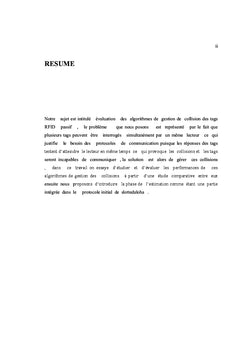 Évaluation des algorithmes de gestion de collision des tags RFID