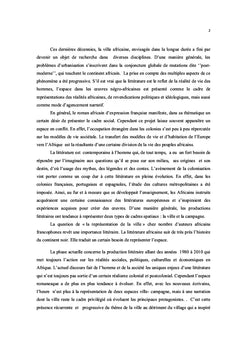 L'espace urbain dans le roman africain francophone