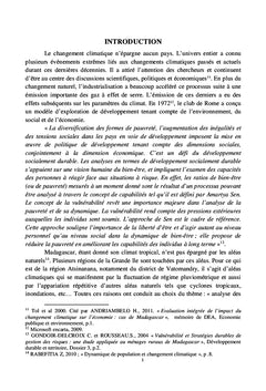 Analyse de la variabilite climatique sur la pauvrete des agriculteurs