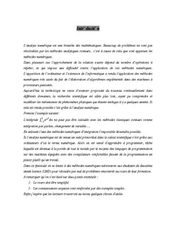 Cours de méthodes numériques