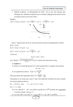 Cours de méthodes numériques