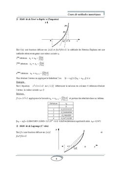 Cours de méthodes numériques