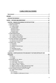 Etude de la mobilite du trait de cote de Kenitra - Bouknadel