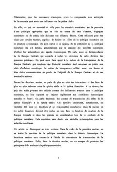 La politique monetaire: Fondement theorique et canaux de transmission