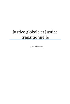 Justice globale et justice transitionnelle