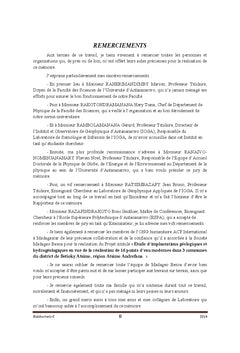 Recherche d'eau souterraine dans la Commune Rurale de Masiaboay