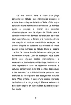 Les mammiferes sauvages actuels et disparus de l'Atlas d'Azilal, Maroc