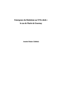 Emergence du Féminisme au XVIe siècle