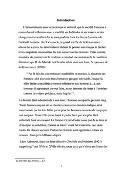 Emergence du Féminisme au XVIe siècle