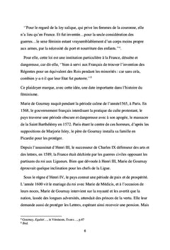 Emergence du Féminisme au XVIe siècle