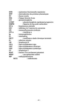 Repartition saisonniere du lupus erythemateux systemique