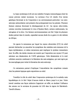 Repartition saisonniere du lupus erythemateux systemique