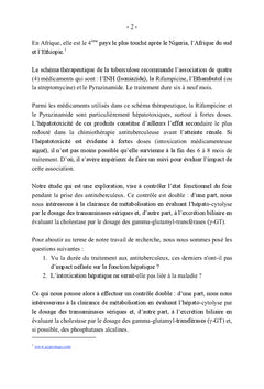 Effets hépatotoxiques des antituberculeux