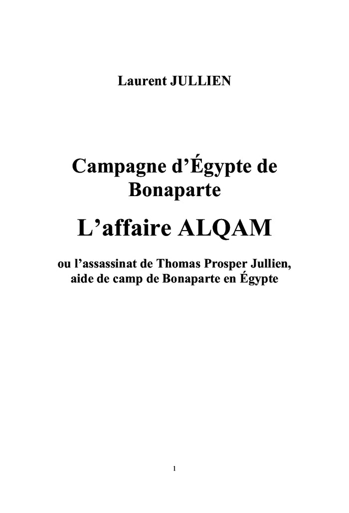Campagne d'Égypte de Bonaparte - L'affaire Alqam