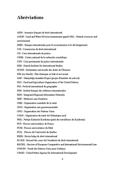 L'application du droit international de l'eau : le Tigre et l'euphrate