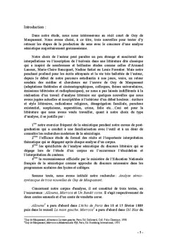 Analyse semio-syntaxique de trois nouvelles de Guy de Maupassant