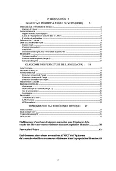 Etablissement des valeurs normative de l'épaisseur de la CFNR par OCT