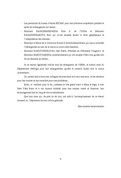 Les gîtes A oxyde de fer et or de Tongarivo