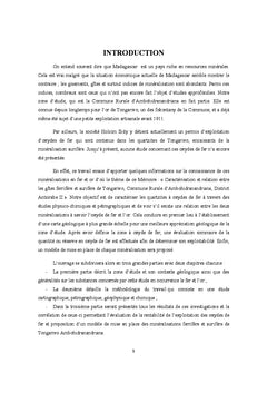 Les gîtes A oxyde de fer et or de Tongarivo