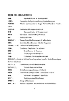 Dynamiques institutionnelles et politique d'habitat social au Cameroun