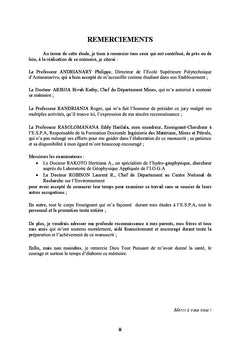 Elaboration d'un modele hydrogeologique de la plaine du lac Alaotra