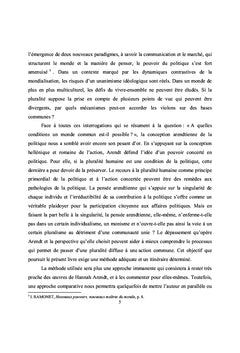 De la reconnaissance de la pluralité humaine à l'action concertée