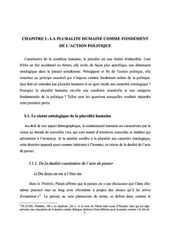 De la reconnaissance de la pluralité humaine à l'action concertée