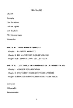 Conception et réalisation d'une presse vibrante PVR 2012