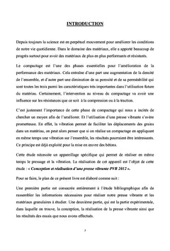 Conception et réalisation d'une presse vibrante PVR 2012