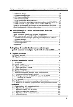 Dépistage de la surdité chez les nouveau-nés à risque par OEAP et PEAP