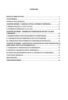 Variabilite et tendances pluviometriques dans l'Ouest centrafricain