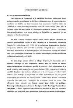 Variabilite et tendances pluviometriques dans l'Ouest centrafricain