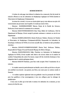 Etude de la potentialite en mineralisation aurifere d'ambohimiarina