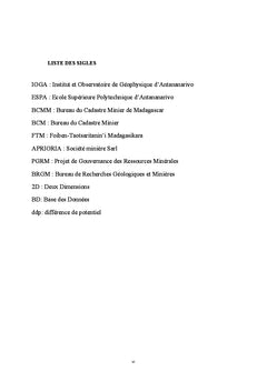 Etude de la potentialite en mineralisation aurifere d'ambohimiarina