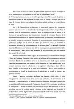 Reconnaissance non monétaire, rémunération et satisfaction du salarié