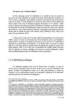 Enjeux criminologiques et psychopathologiques chez la mère meurtrière
