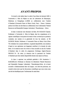 Osmose Inverse: modelisation thermodynamique et numerique