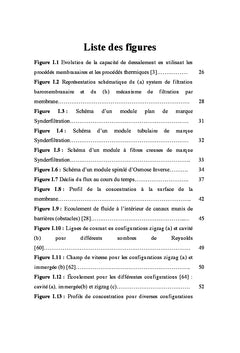 Osmose Inverse: modelisation thermodynamique et numerique