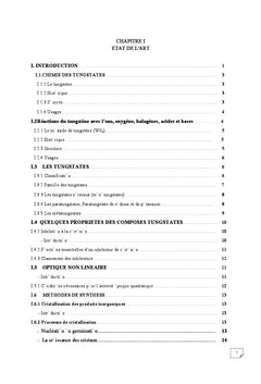 Etudes de sels metalliques A base du ligand tungstate