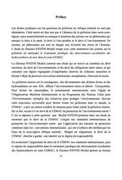 Le Traitement juridique des deversements accidentels des hydrocarbures