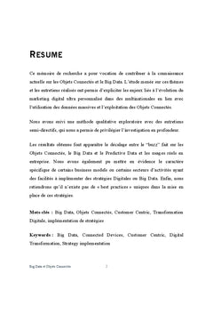 Big Data, Objets Connectés et Predictive Data