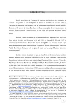 Le role des etats detenteurs d'armes nucleaires dans la crise du TNP