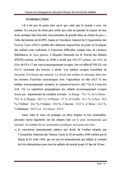 Causes et conséquences des pires formes de travail des enfants