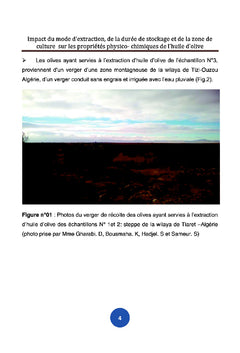 Les propriétés physico-chimiques de l'huile d'olive