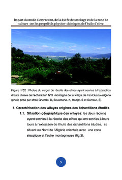 Les propriétés physico-chimiques de l'huile d'olive