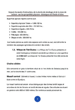 Les propriétés physico-chimiques de l'huile d'olive