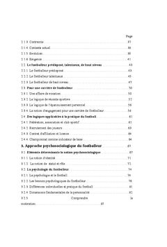 Facteurs déterminants le choix de la discipline du football